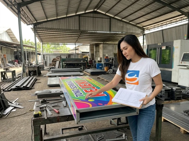 Rincian estimasi biaya dan harga pembuatan papan nama toko di Palembang