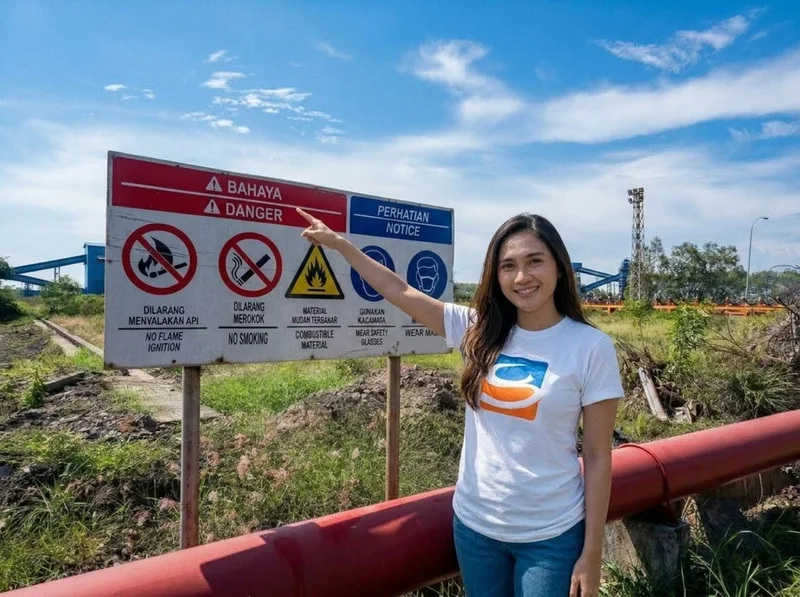 Tim teknisi Sriwijaya Grafika sedang memasang rambu dan penunjuk jalan di Palembang