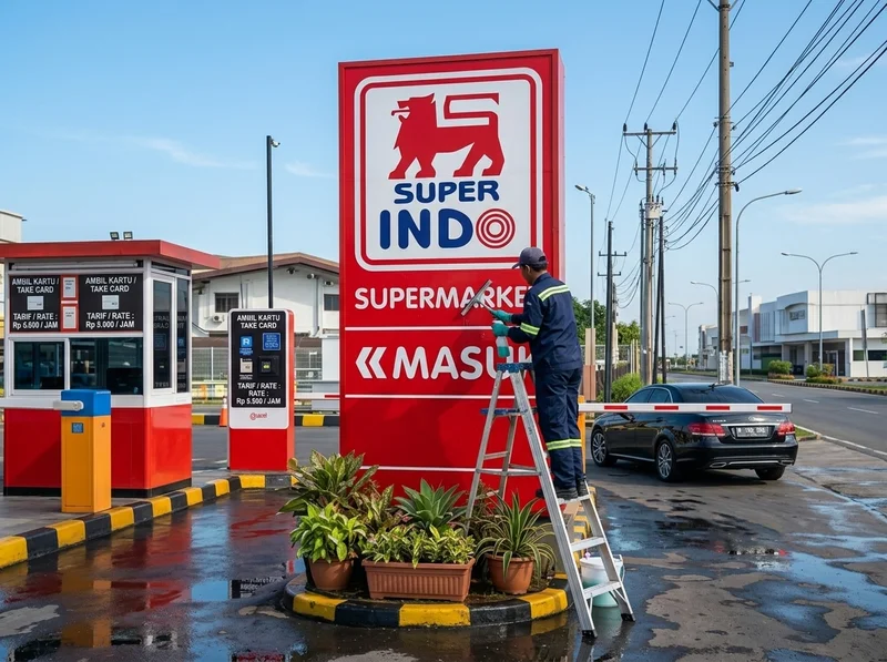 Ilustrasi perawatan neon box agar awet 5 tahun, tips dari produsen signage Palembang