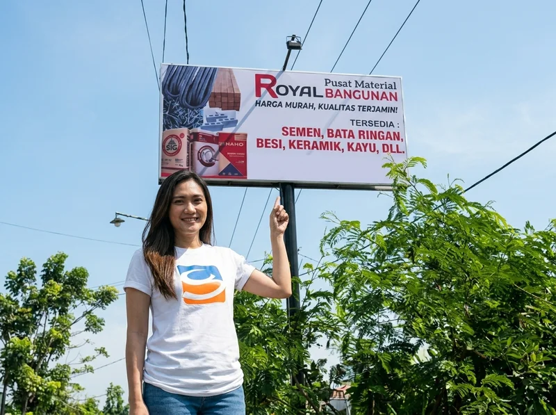 Rangka besi hollow galvanis plang toko tahan angin kencang Palembang