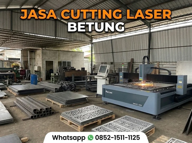 Jasa potong panel ACP dan laser cutting plat besi untuk Betung Banyuasin