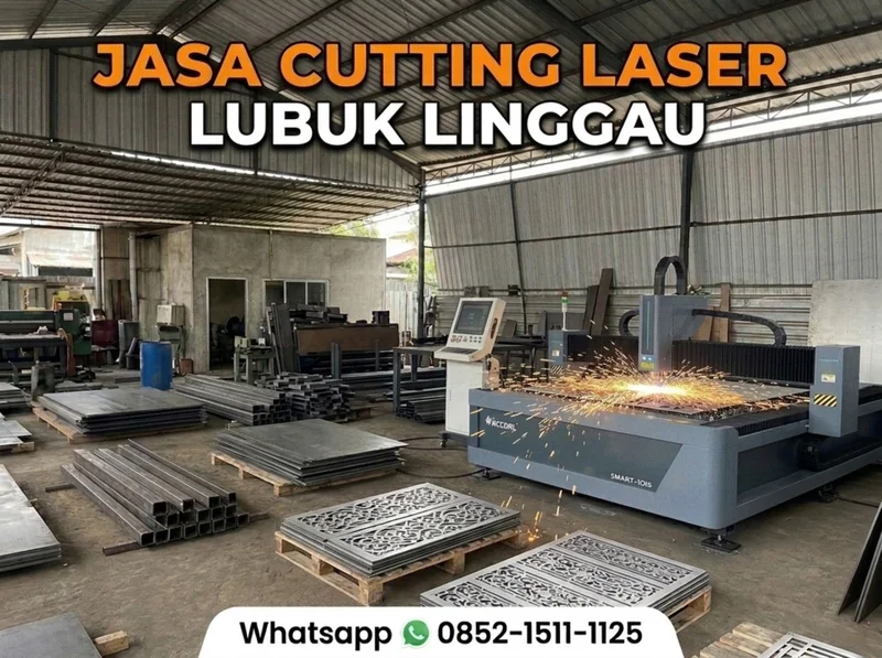 Jasa laser cutting plat besi dan CNC router di Kota Lubuklinggau