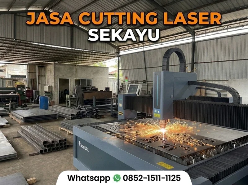 Jasa CNC router ACP dan cutting laser plat besi di Sekayu Musi Banyuasin