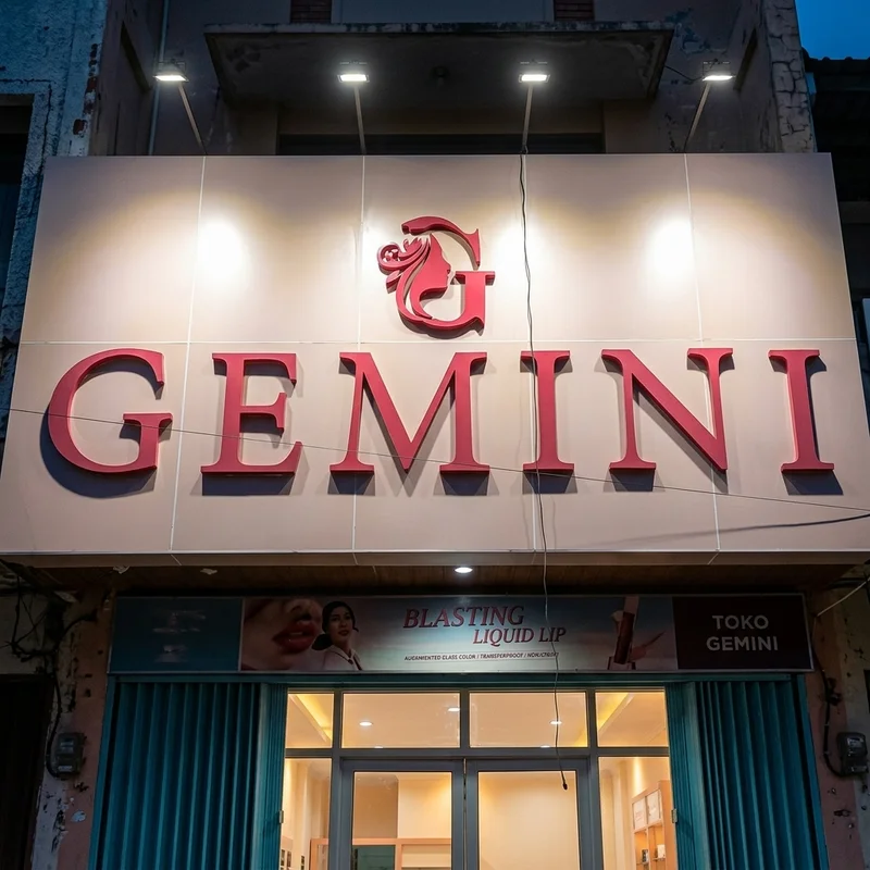Huruf Timbul Akrilik LED Gemini