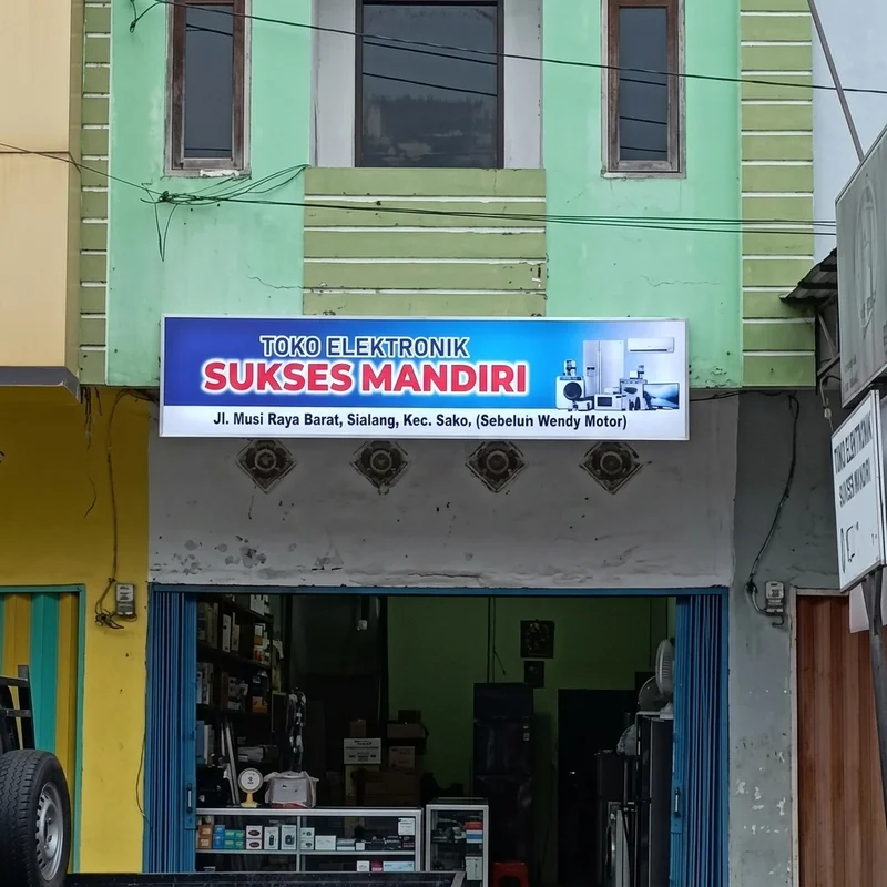 Papan Nama Toko Elektronik Sukses Mandiri