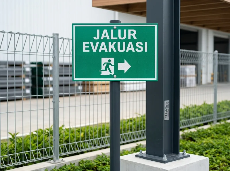 Contoh rambu K3 standar Kemnaker untuk area pabrik, hasil produksi Sriwijaya Grafika